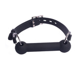 Love In Leather Silicone Bit Gag With Lockable Buckle Default Title Bondage Gags and Bits